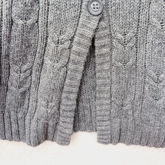 Sweater Cardigan 1X Gray Alpaca Knit Quiet Luxury Heritage Classic Old Money - Picture 9 of 9